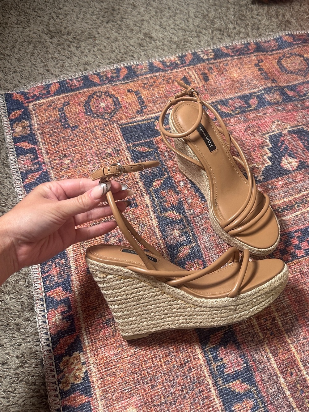 Nine West Espadrille Wedge Sandles 7